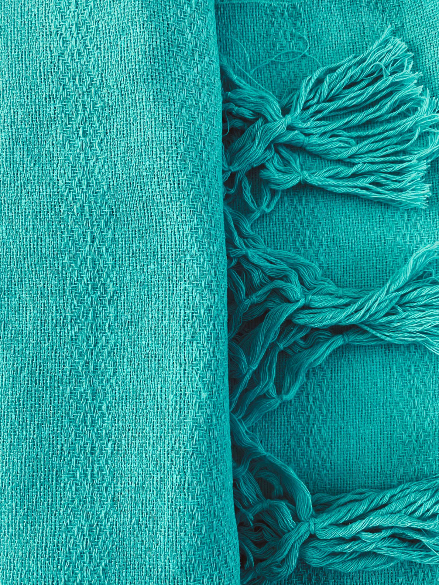 Mexican Rebozo Shawl - True Aqua - Rebozo Shop Lola My Love