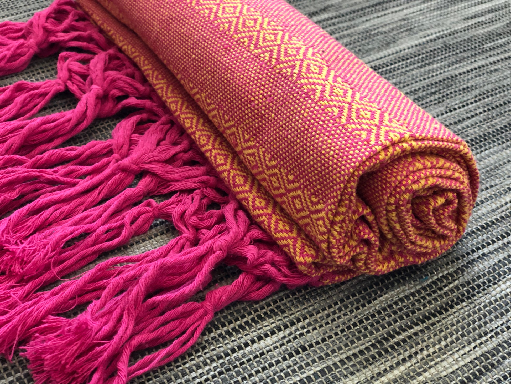 Mexican Rebozo Shawl - Pink Lotus - Lola My Love