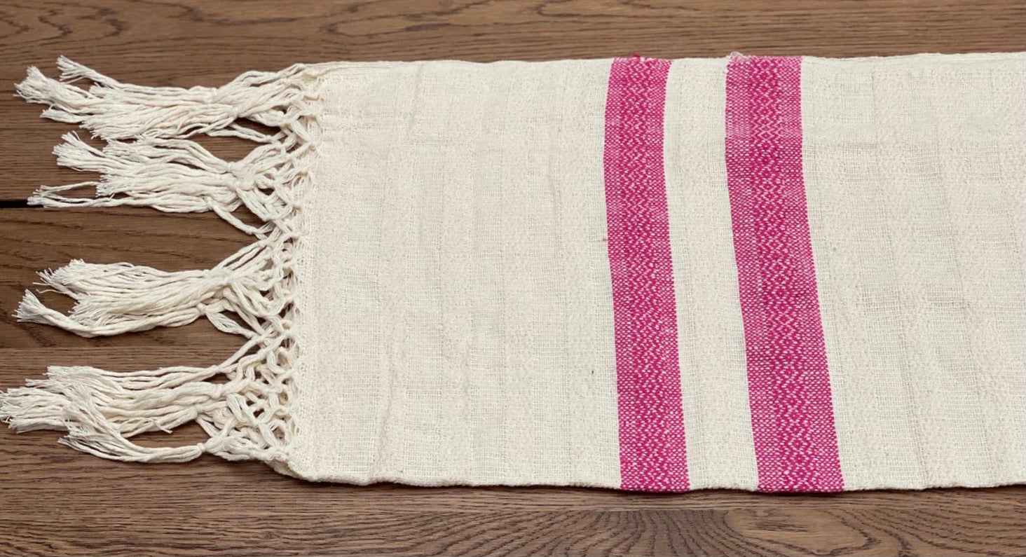 Mexican Motif Rebozo Shawl - Frosty Raspberry Rebozo Shop Lola My Love