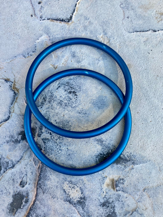 Large Aluminum Sling Ring - Dark Blue Rebozo Shop Lola My Love