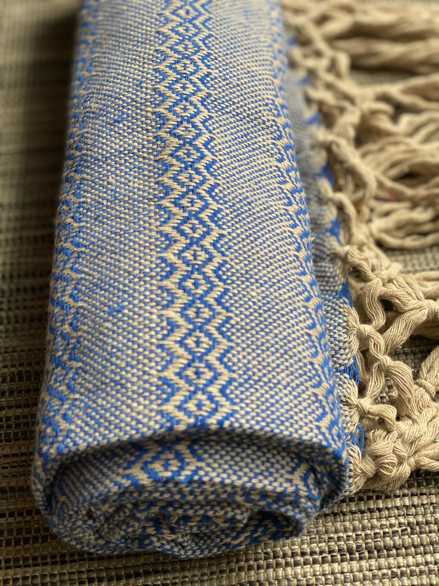 Mexican Rebozo Shawl - Blue Yute Mexicano - Rebozo Shop Lola My Love