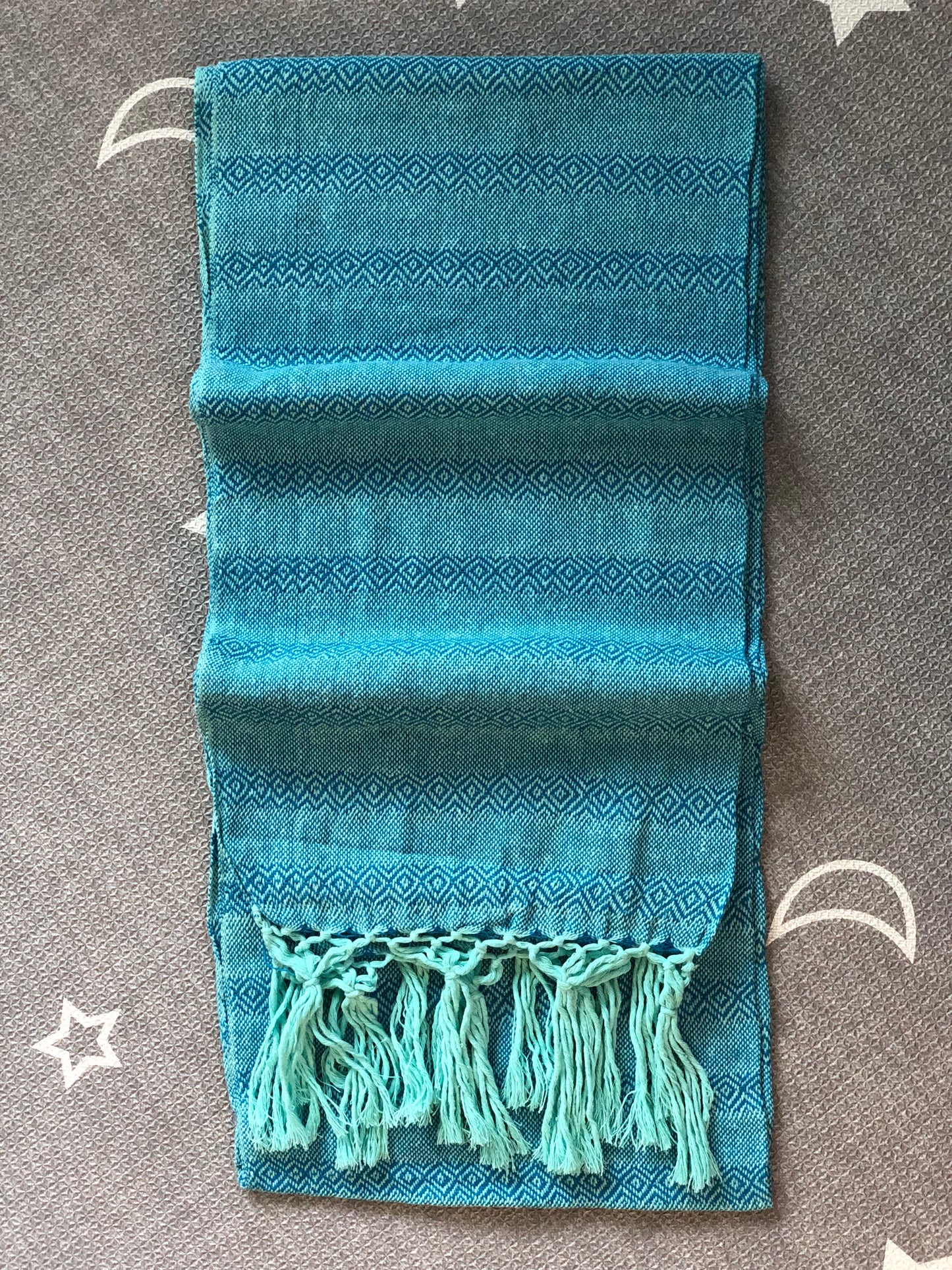 Mexican Rebozo Shawl - Blue Lagoon - Lola My Love