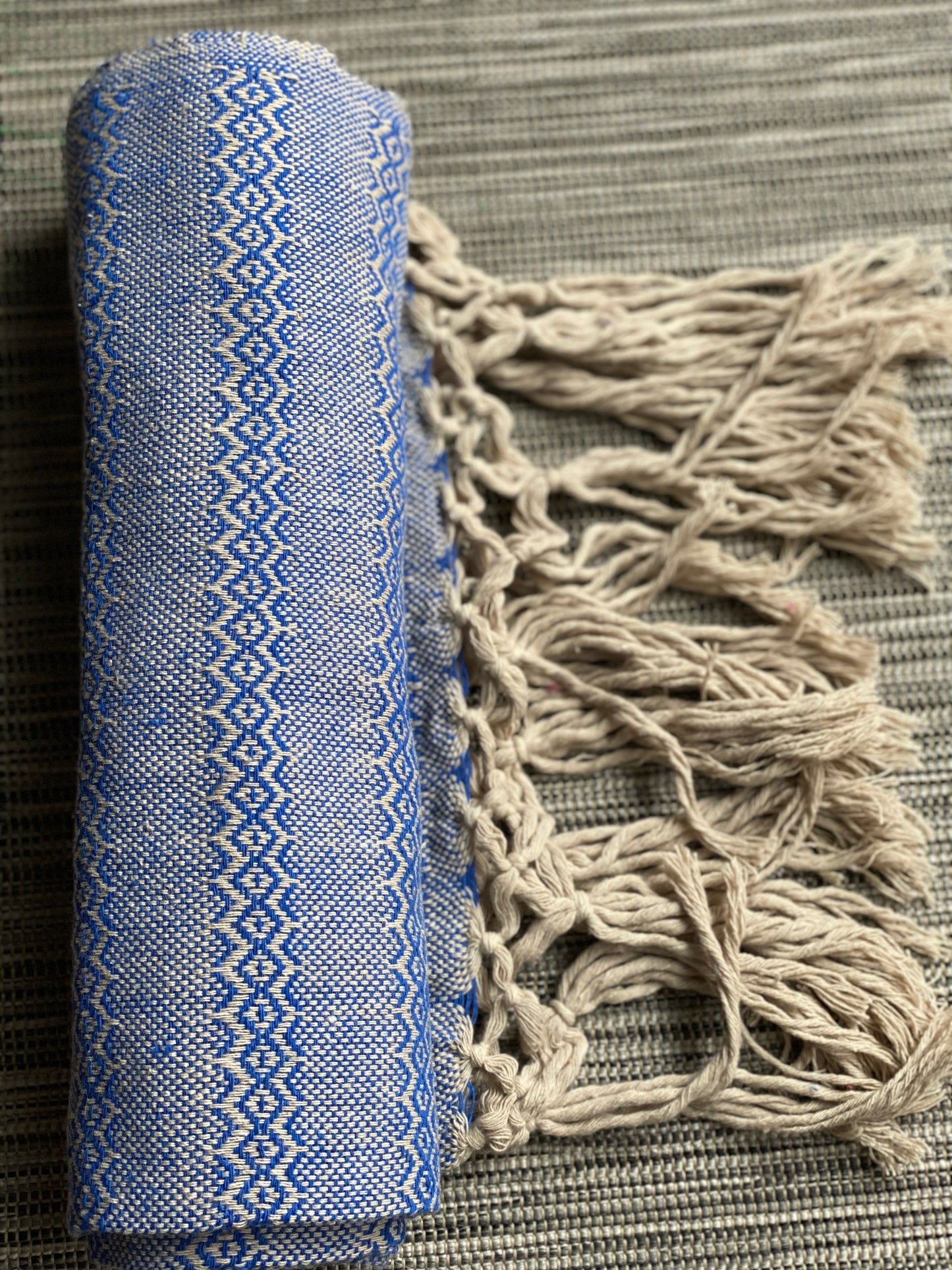 Mexican Rebozo Shawl - Blue Yute Mexicano - Rebozo Shop Lola My Love