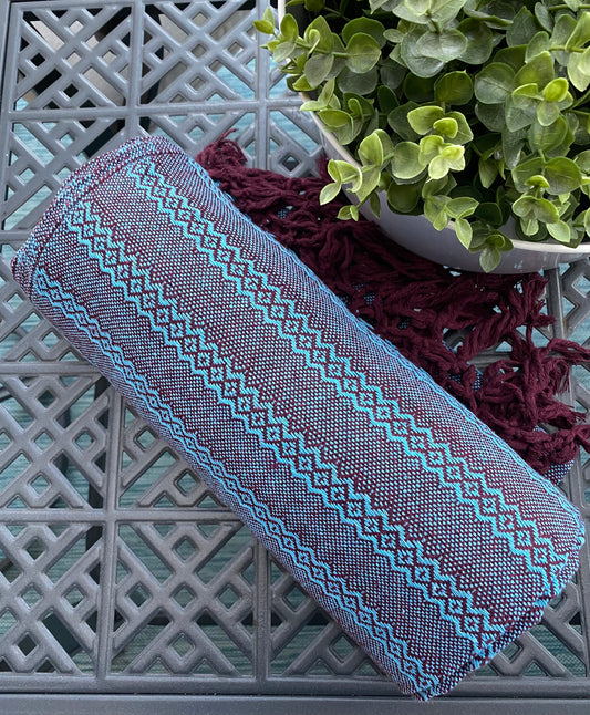 Mexican Cotton Rebozo & Baby Wrap - Celeste Wine