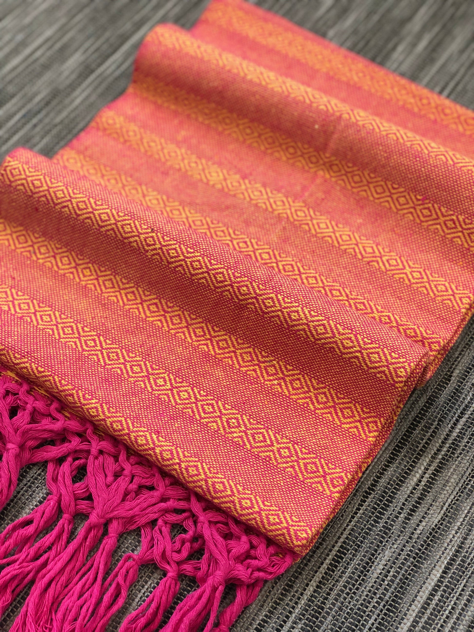 Mexican Rebozo Shawl - Pink Lotus - Lola My Love